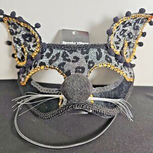 Spooky Village 7" Cat Mask with Elastic Band for Halloween - New with Tag